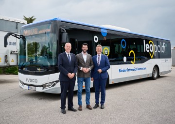 NÖVOG Geschäftsführer Michael Hasenöhrl, Verkehrslandesrat LH-Stellvertreter Udo Landbauer, NÖVOG Geschäftsführer Wolfgang Schroll