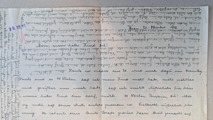 Ausschnitt Schreiben Brunners an seine „Wahlmutter“, 1. November 1942