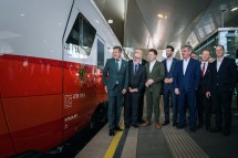 Taufe des neuen ÖBB Cityjet Doppelstockzuges am Hauptbahnhof Wien.