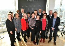 Bekanntgabe der Nominierungen zum Österreichischen Filmpreis 2019 im Wiener Ringturm. Gruppenbild u. a. mit Bundesministerin Margarete Schramböck, Bundesminister Gernot Blümel, Landesrat Martin Eichtinger und Stadträtin Veronika Kaup-Hasler.